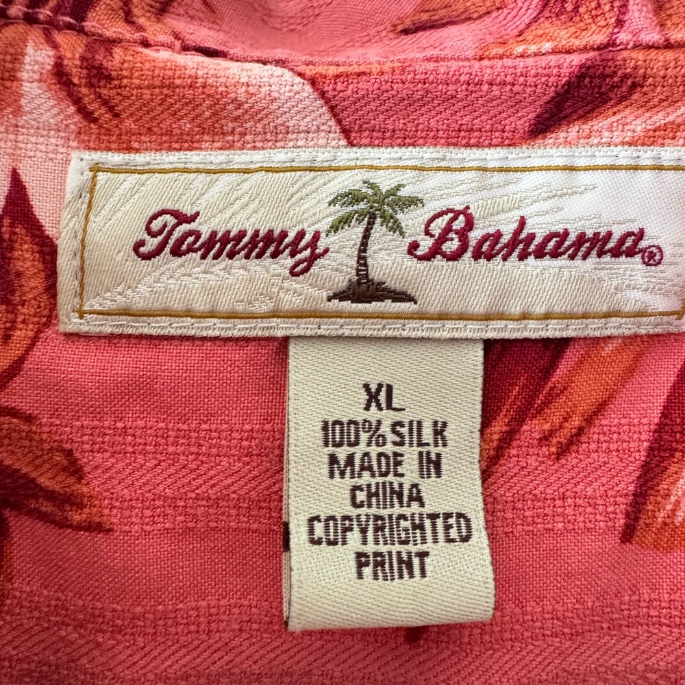 Tommy Bahama Pink and Red Silk Shirt